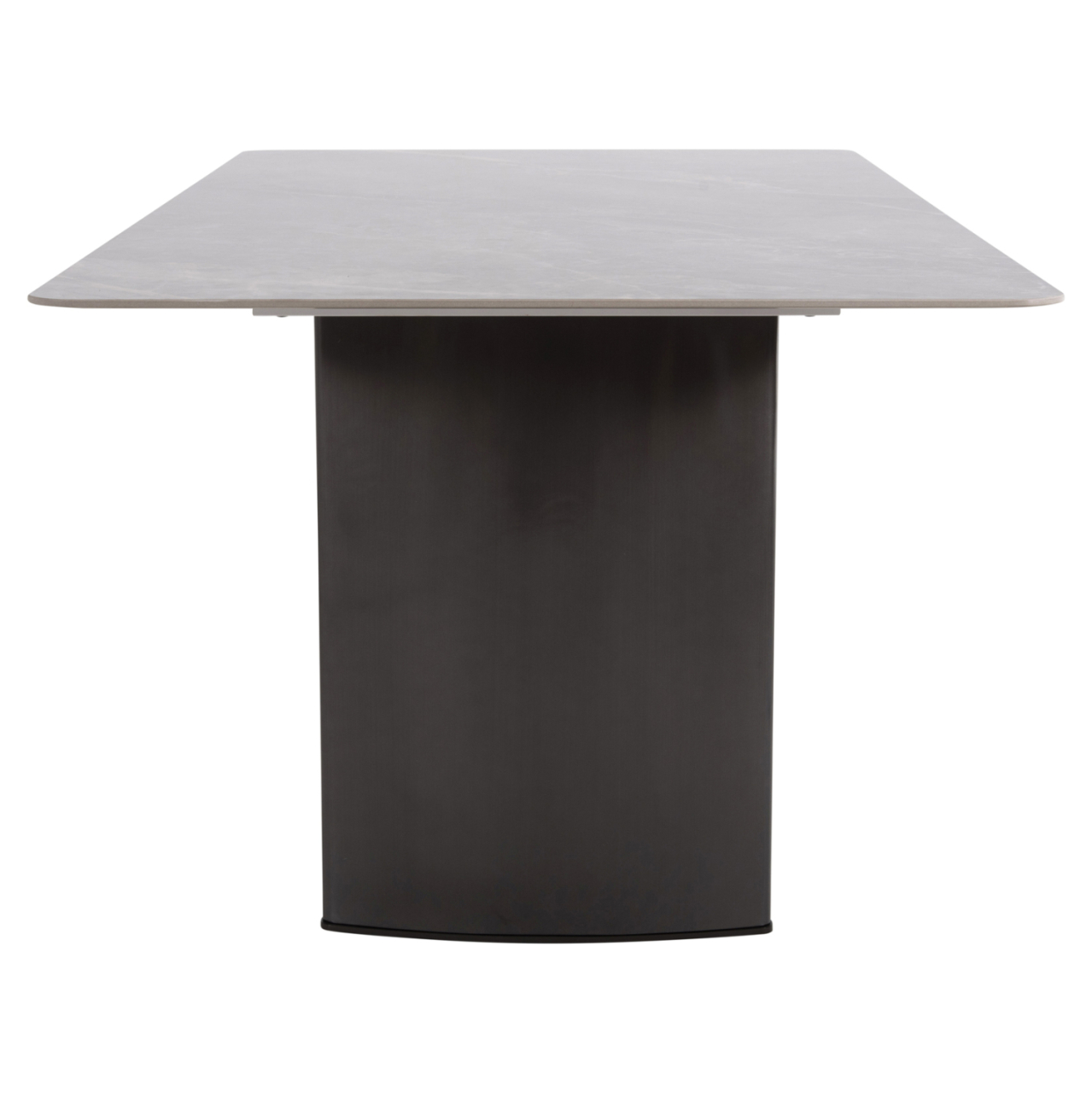 DINING TABLE HEFF HM9766.01 CERAMIC 12mmTOP IN BLACK MARBLE-MDF FRAME-FBLACK METAL LEGS 200x100x76Hcm. [4]