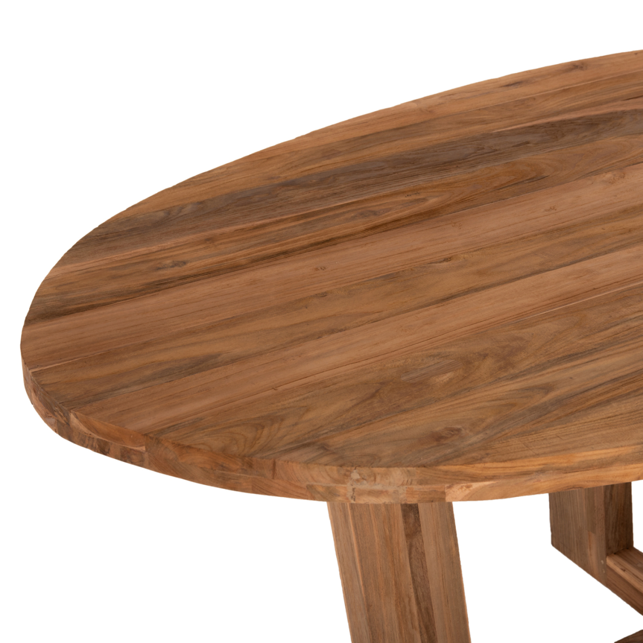 DINING TABLE IN OVAL SHAPE HM9558 RECYCLED TEAK WOOD 209x109x80Hcm. [4]