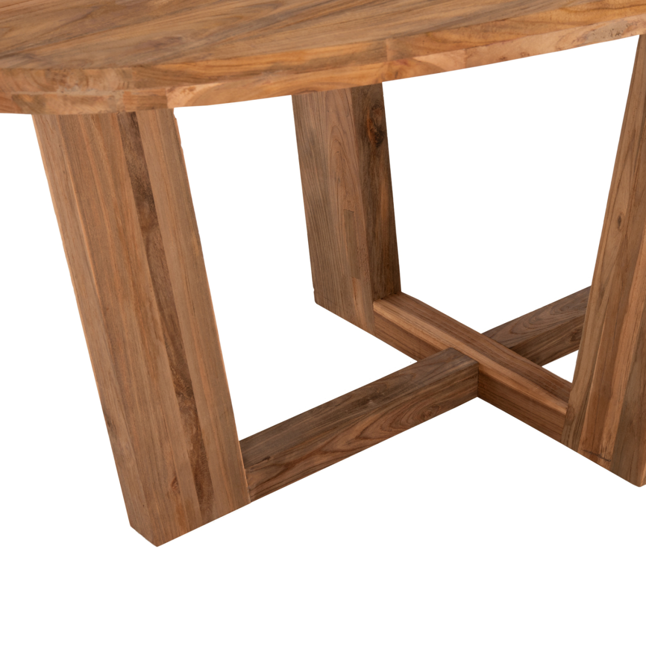 DINING TABLE IN OVAL SHAPE HM9558 RECYCLED TEAK WOOD 209x109x80Hcm. [6]