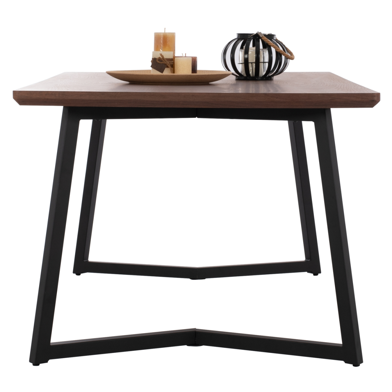 DINING TABLE JAY HM9304.02 MDF TOP WALNUT VENEER METAL LEGS 200x100x75H [4]