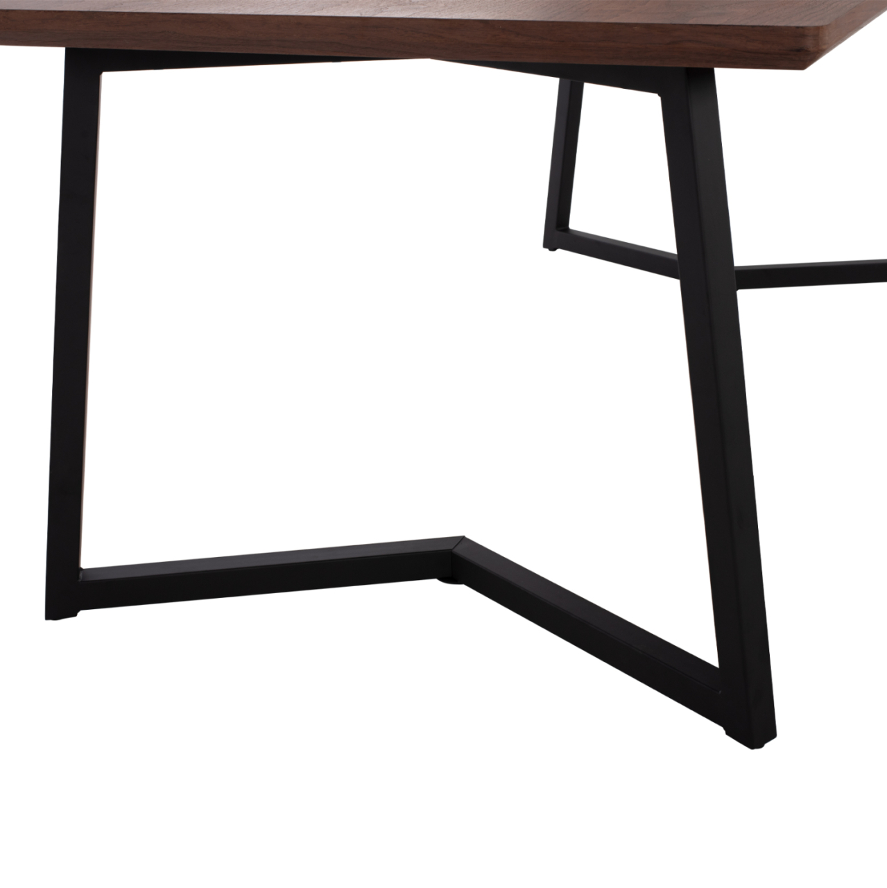 DINING TABLE JAY HM9304.02 MDF TOP WALNUT VENEER METAL LEGS 200x100x75H [5]