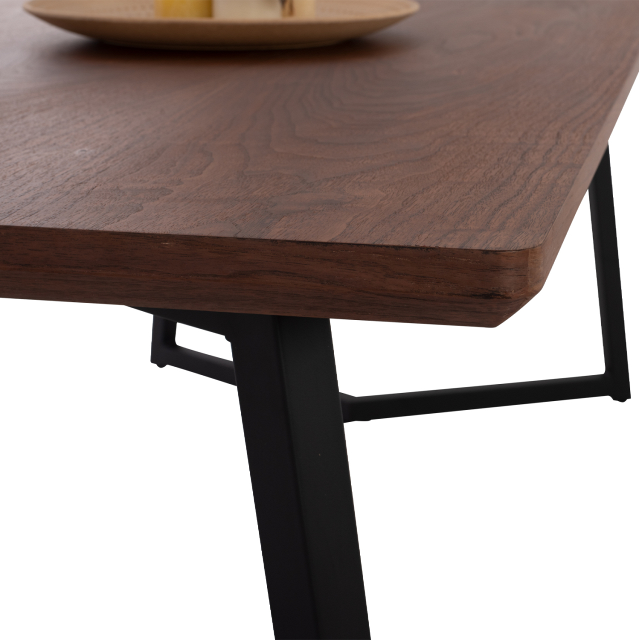 DINING TABLE JAY HM9304.02 MDF TOP WALNUT VENEER METAL LEGS 200x100x75H [6]