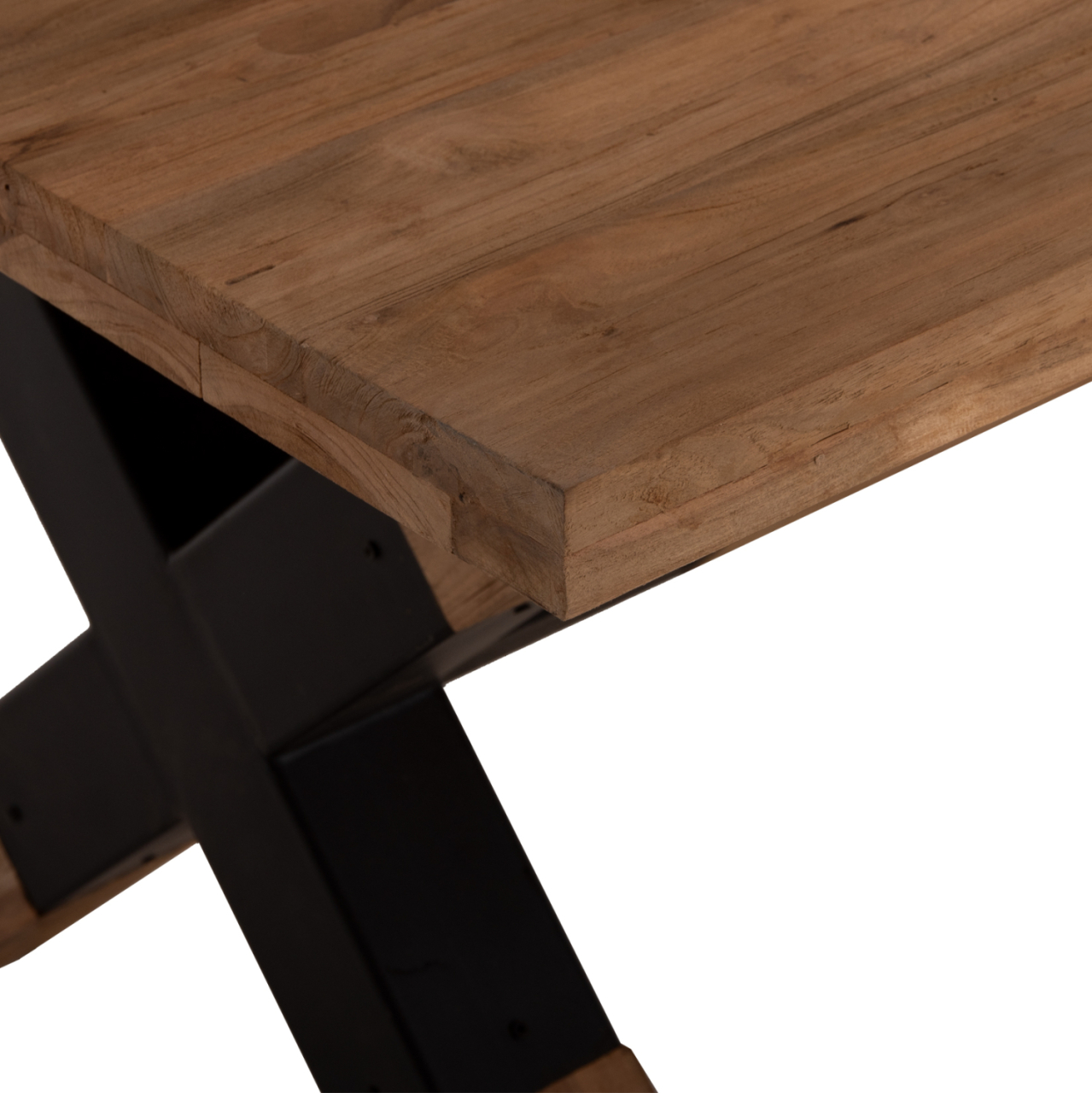 DINING TABLE KATTE HM9557 SOLID RECYCLED TEAK WOOD-LEGS WITH METAL 250x100x78Hcm. [5]
