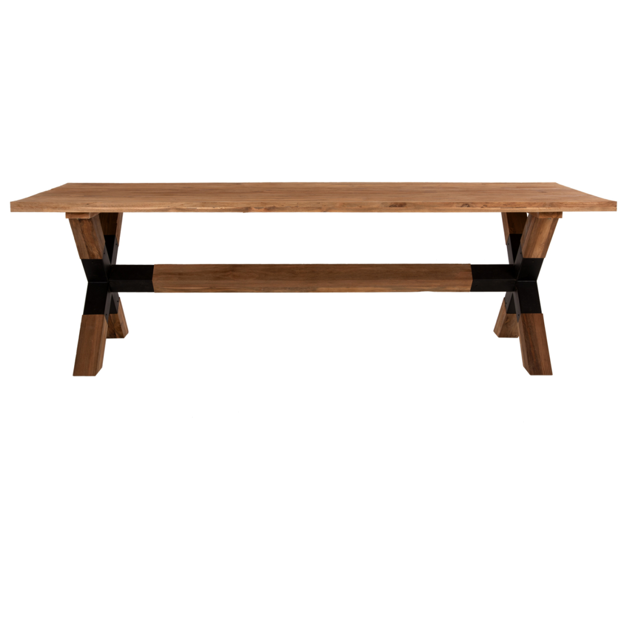 DINING TABLE KATTE HM9557 SOLID RECYCLED TEAK WOOD-LEGS WITH METAL 250x100x78Hcm. [3]