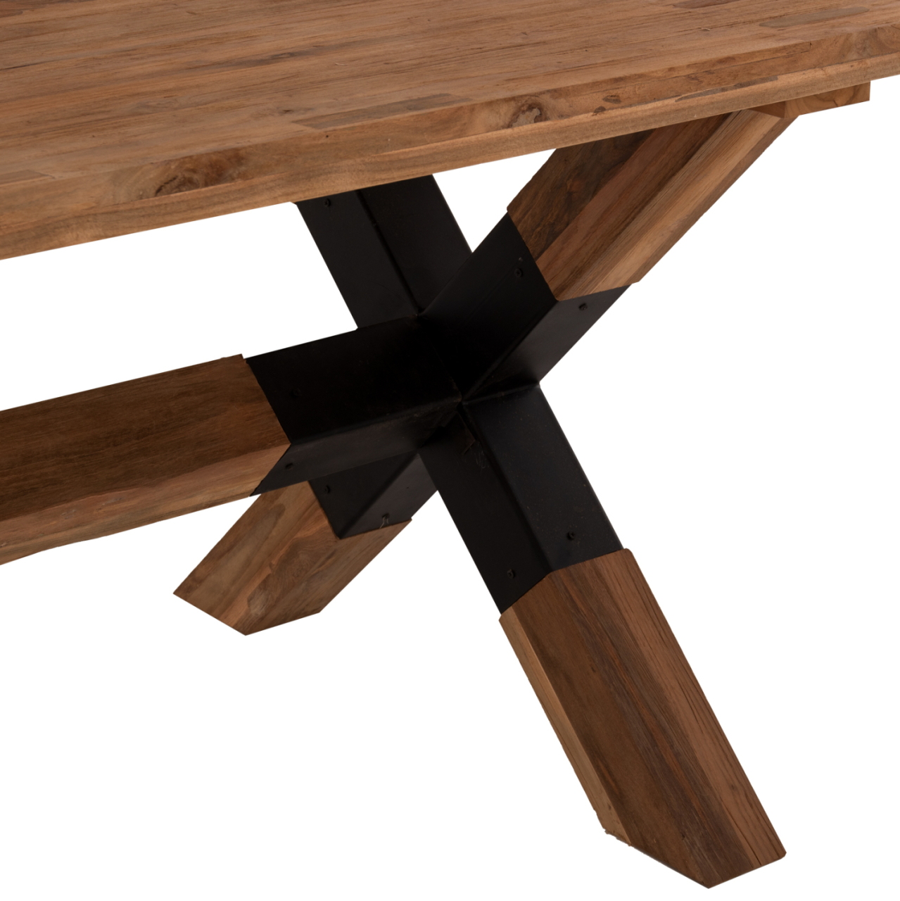 DINING TABLE KATTE HM9557 SOLID RECYCLED TEAK WOOD-LEGS WITH METAL 250x100x78Hcm. [6]