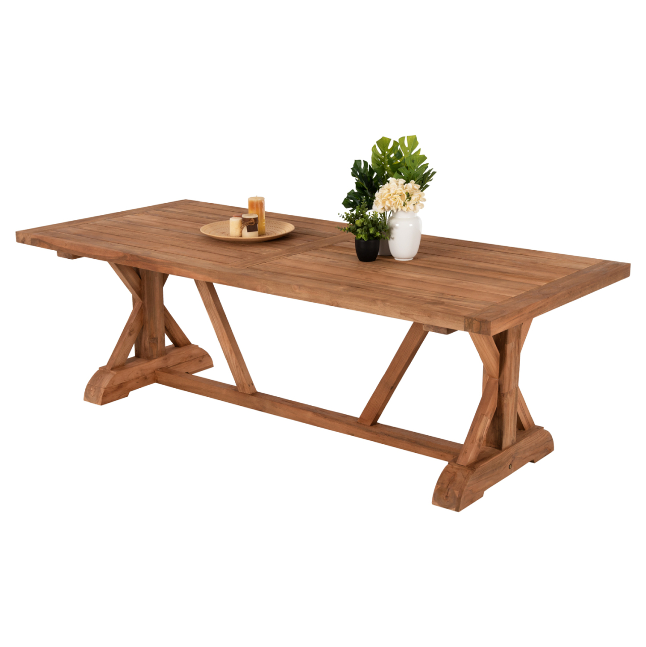 DINING TABLE KRONOS HM9535 RECYCLED TEAK WOOD IN NATURAL COLOR 200x90x75Hcm. [4]