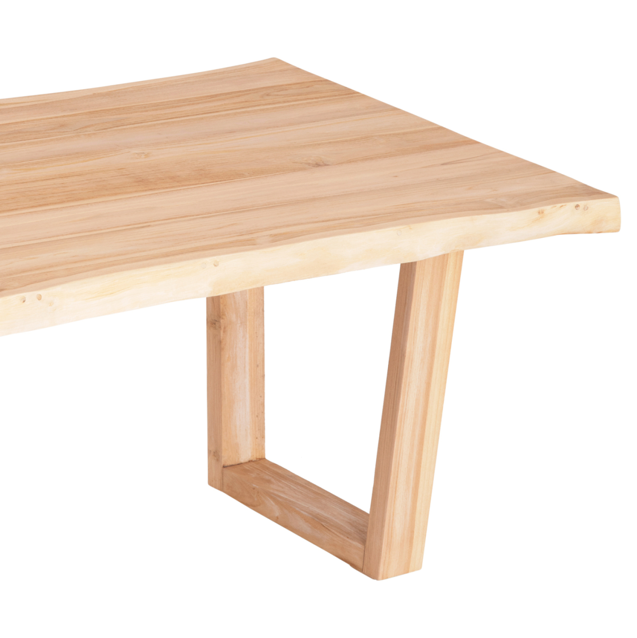 DINING TABLE LEOPOLD HM9933.02 SOLID TEAK WOOD-LIGHT NATURAL COLOR 200,5x107x76Hcm. [5]