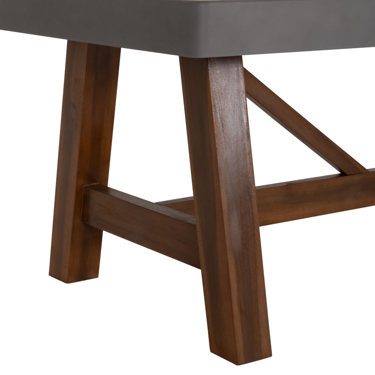 DINING TABLE MAEVE HM6575.01 GREY FIBER CEMENT TOP--ACACIA WOOD LEGS 200x100x75Hcm [10]