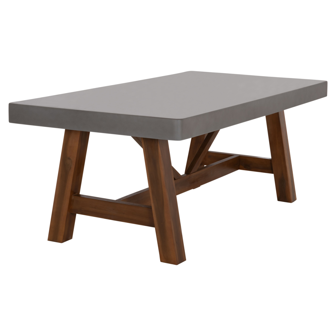 DINING TABLE MAEVE HM6575.01 GREY FIBER CEMENT TOP--ACACIA WOOD LEGS 200x100x75Hcm [5]