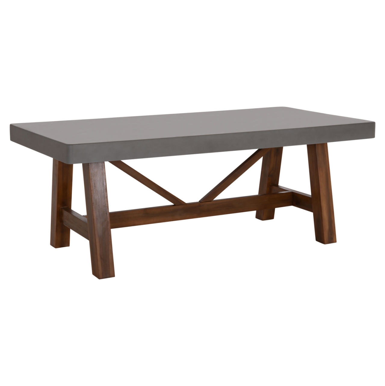 DINING TABLE MAEVE HM6575.01 GREY FIBER CEMENT TOP--ACACIA WOOD LEGS 200x100x75Hcm [4]