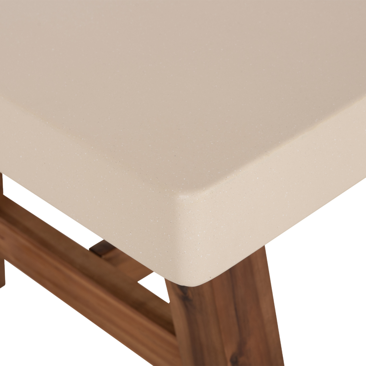 DINING TABLE MAEVE HM6575.02 BEIGE FIBER CEMENT TOP--ACACIA WOOD LEGS 200x100x75Hcm [8]