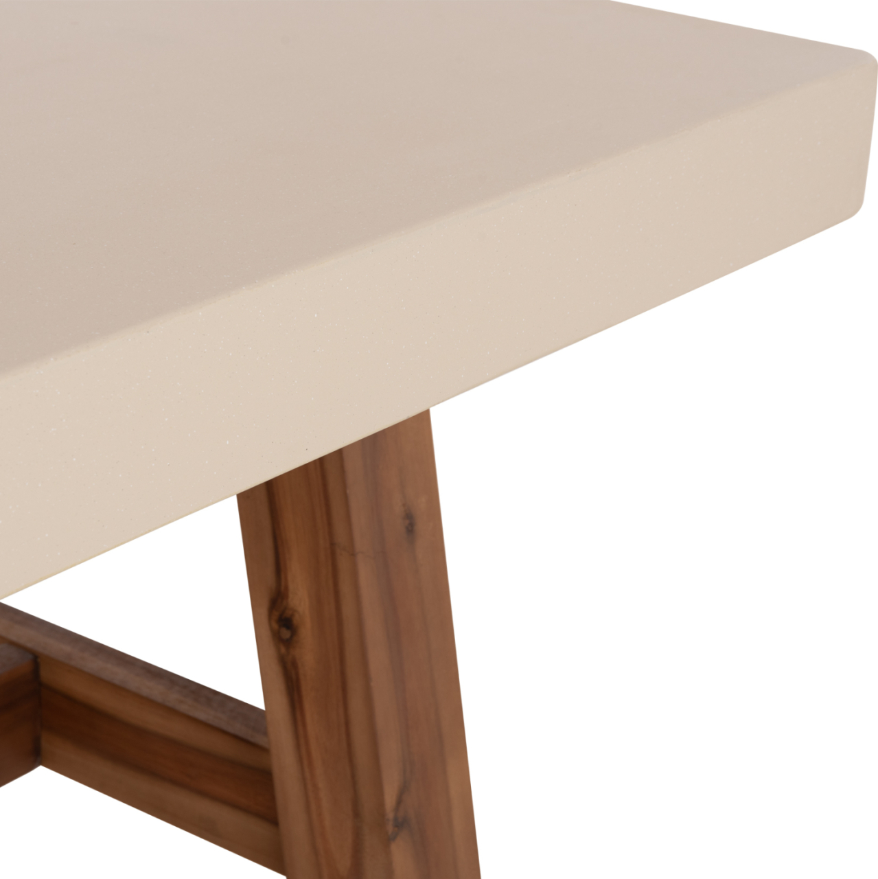 DINING TABLE MAEVE HM6575.02 BEIGE FIBER CEMENT TOP--ACACIA WOOD LEGS 200x100x75Hcm [7]