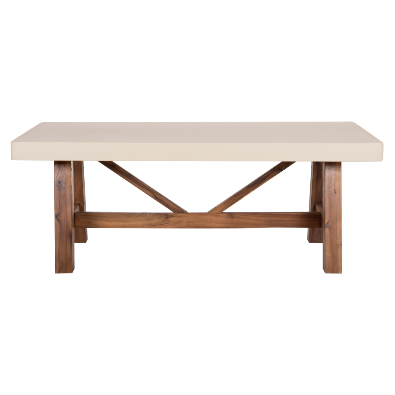 DINING TABLE MAEVE HM6575.02 BEIGE FIBER CEMENT TOP--ACACIA WOOD LEGS 200x100x75Hcm [3]