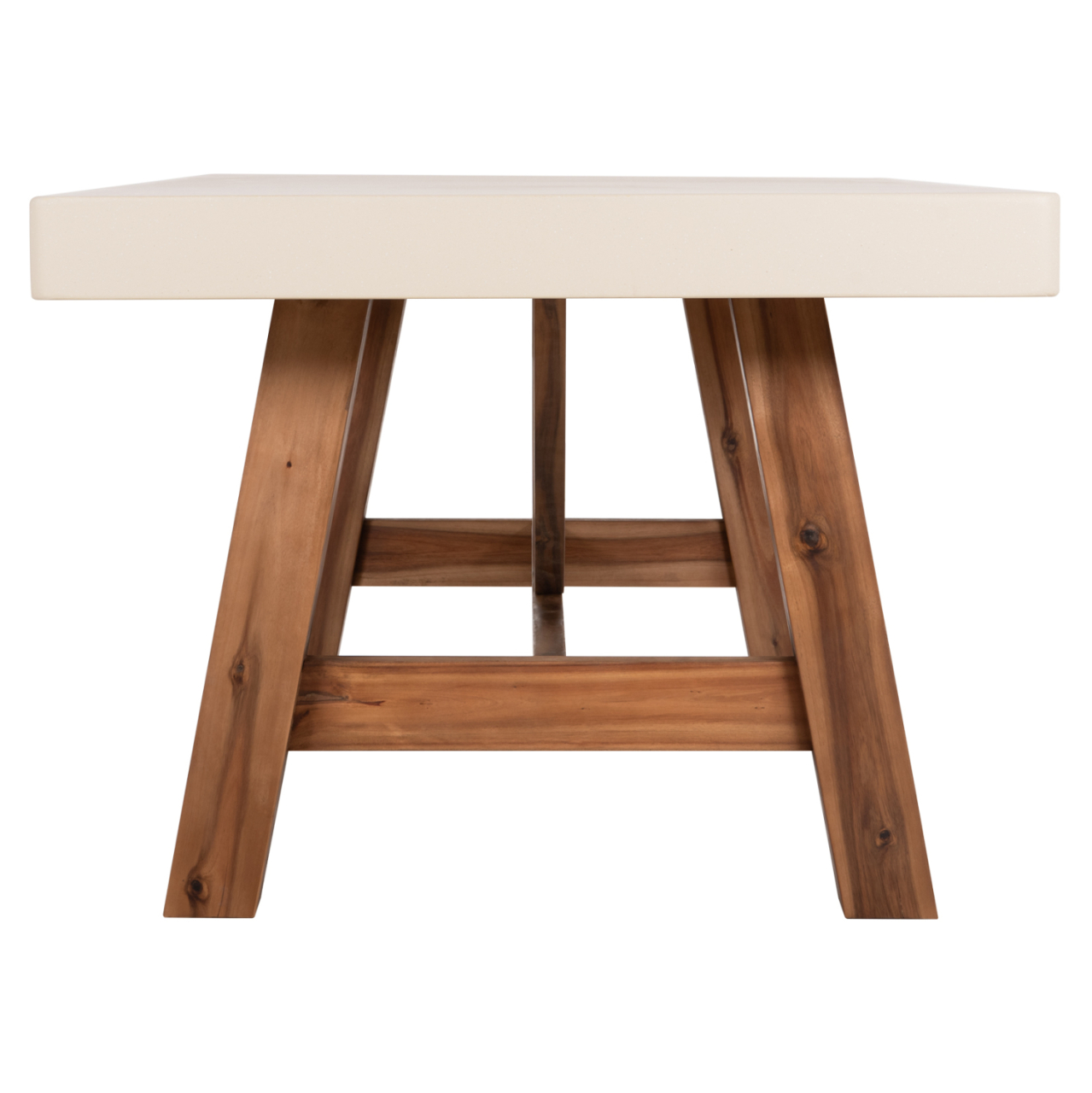 DINING TABLE MAEVE HM6575.02 BEIGE FIBER CEMENT TOP--ACACIA WOOD LEGS 200x100x75Hcm [5]