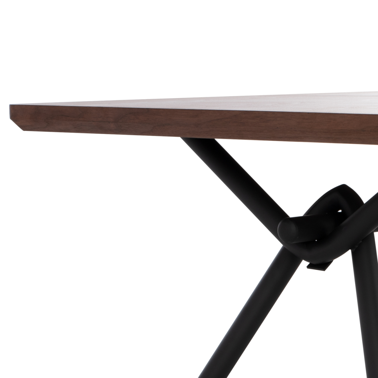 DINING TABLE MANDY HM9303.02 MDF TOP WITH WALNUT WOOD VENEER METAL LEGS 220x90x75H [9]