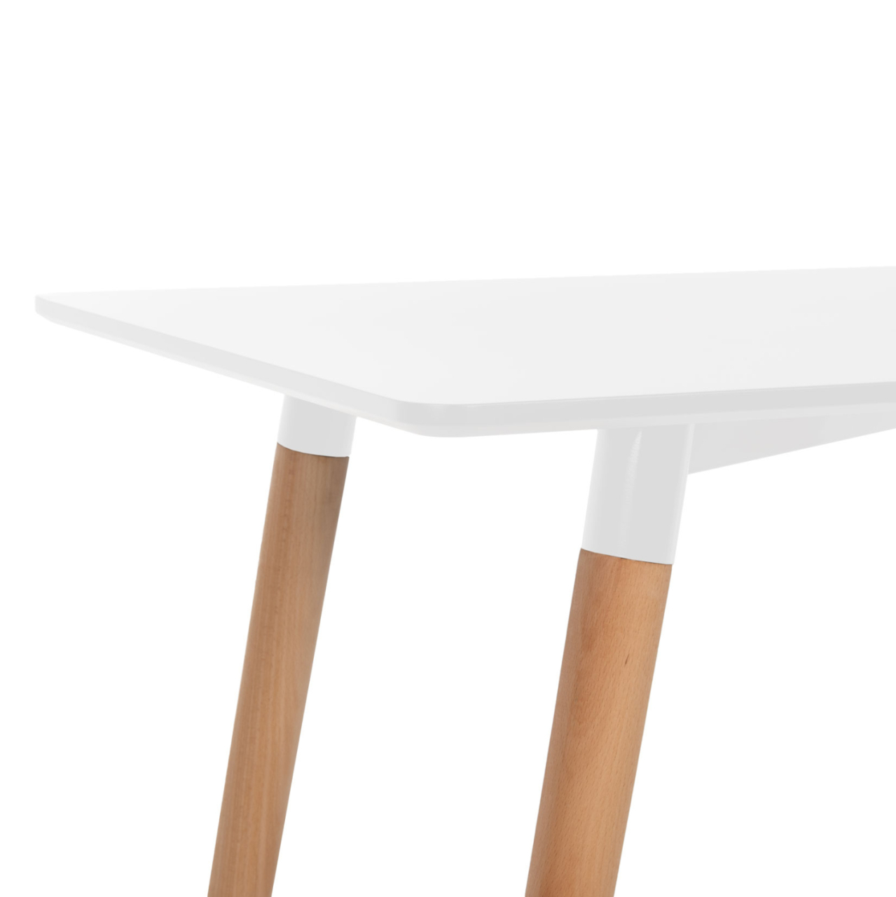 DINING TABLE MINIMAL HM8581.01 WHITE MDF-BEECH WOOD LEGS IN NATURAL COLOR 120Χ60X74Hcm. [7]
