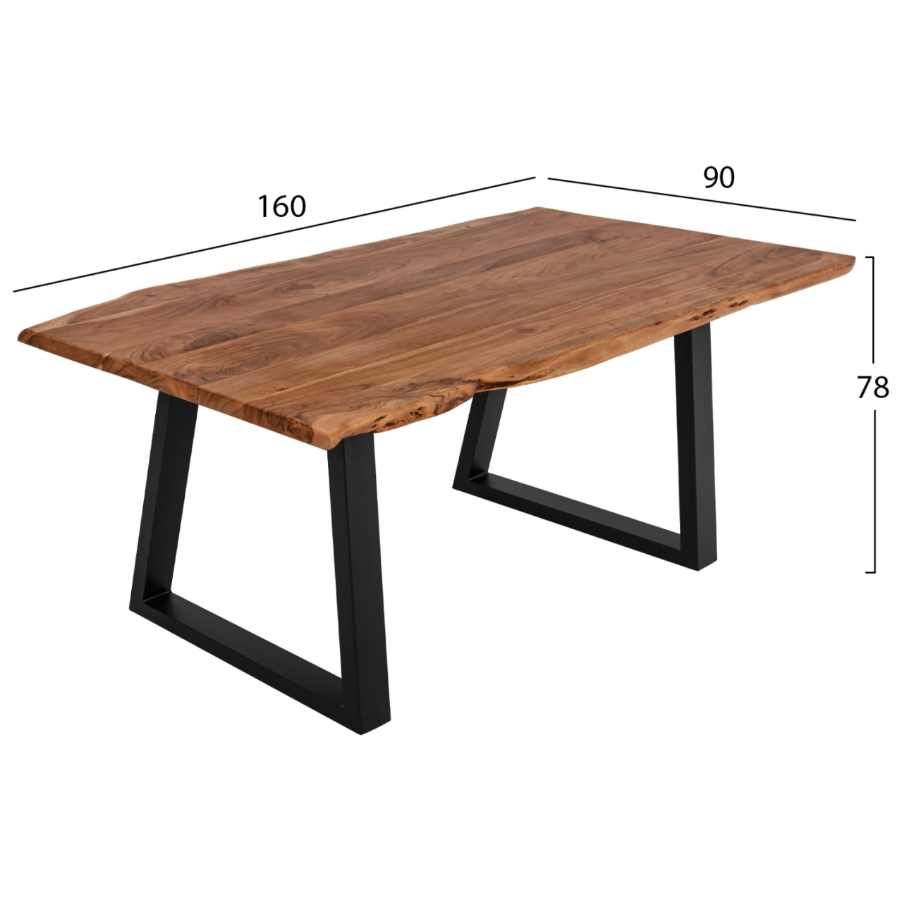 Dining Table Montana HM8336.11 solid acacia wood 160x90x77 [2]