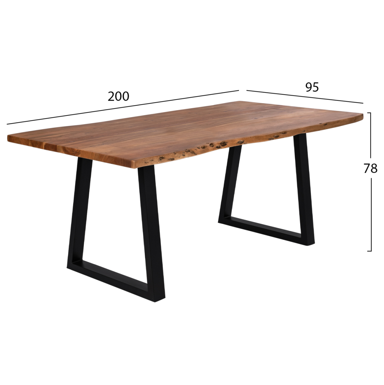 Dining Table Montana HM8337.11 solid acacia wood 200x95x78 cm. [2]