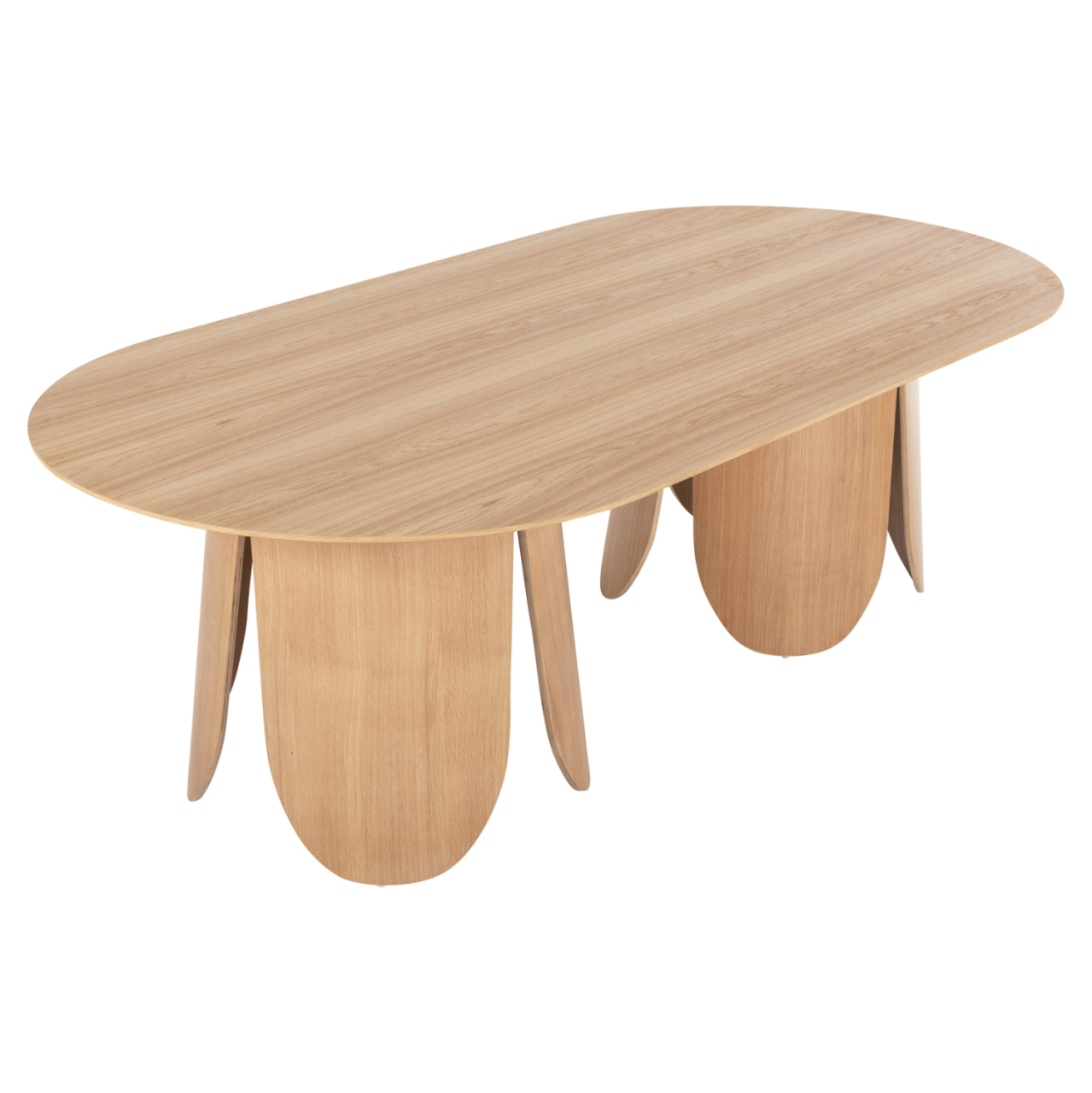 DINING TABLE OVAL DENTY HM9611.01 MDF WITH OAK VENEER-NATURAL OAK 240x120x75Hcm. [5]