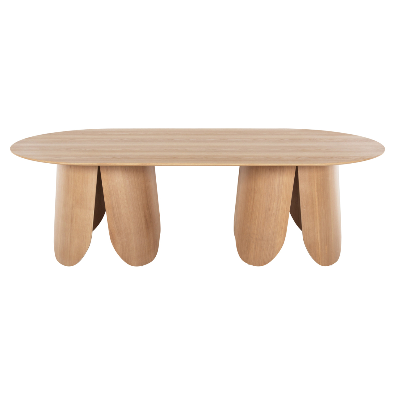 DINING TABLE OVAL DENTY HM9611.01 MDF WITH OAK VENEER-NATURAL OAK 240x120x75Hcm. [3]