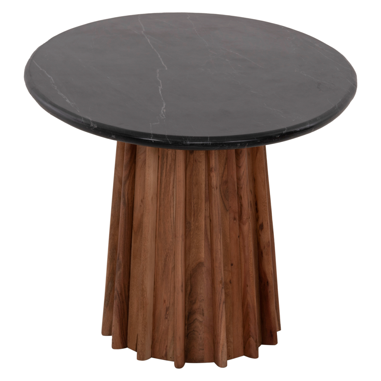 DINING TABLE OVAL DRAXX HM9689 SOLID ACACIA WOOD-BLACK MARBLE TOP 200x100x76Hcm. [4]