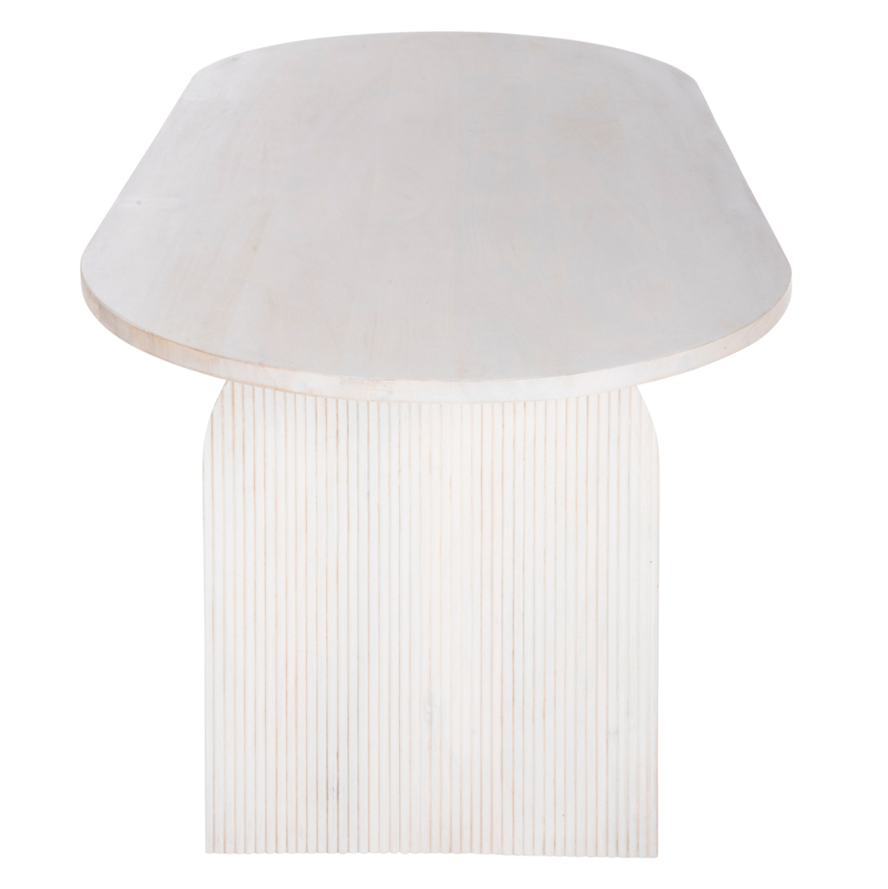 DINING TABLE OVAL HONKY HM9690 SOLID MANGO WOOD IN WHITE 180,5x90,5x76Hcm. [6]