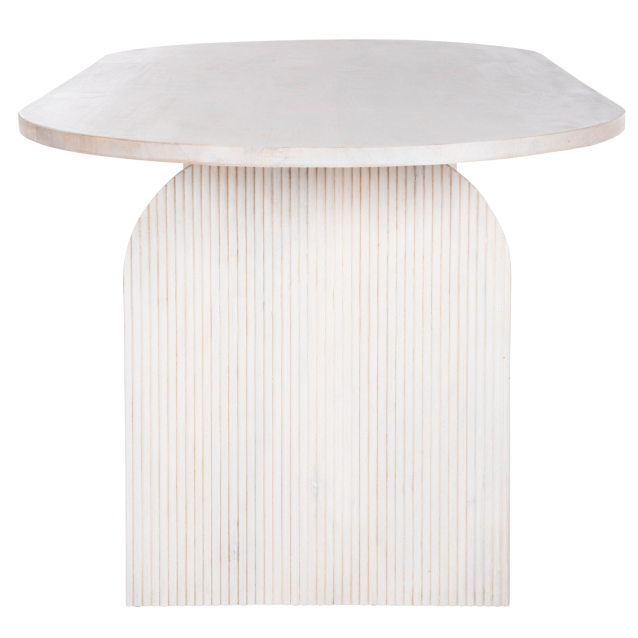 DINING TABLE OVAL HONKY HM9690 SOLID MANGO WOOD IN WHITE 180,5x90,5x76Hcm. [5]