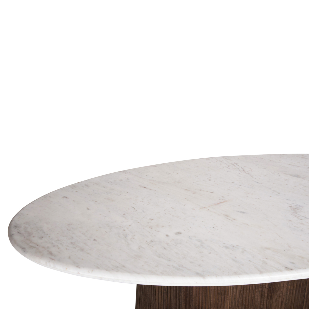 DINING TABLE OVAL PURGER HM9715 SOLID MANGO WOOD-WHITE MARBLE 180x89x76Hcm. [5]