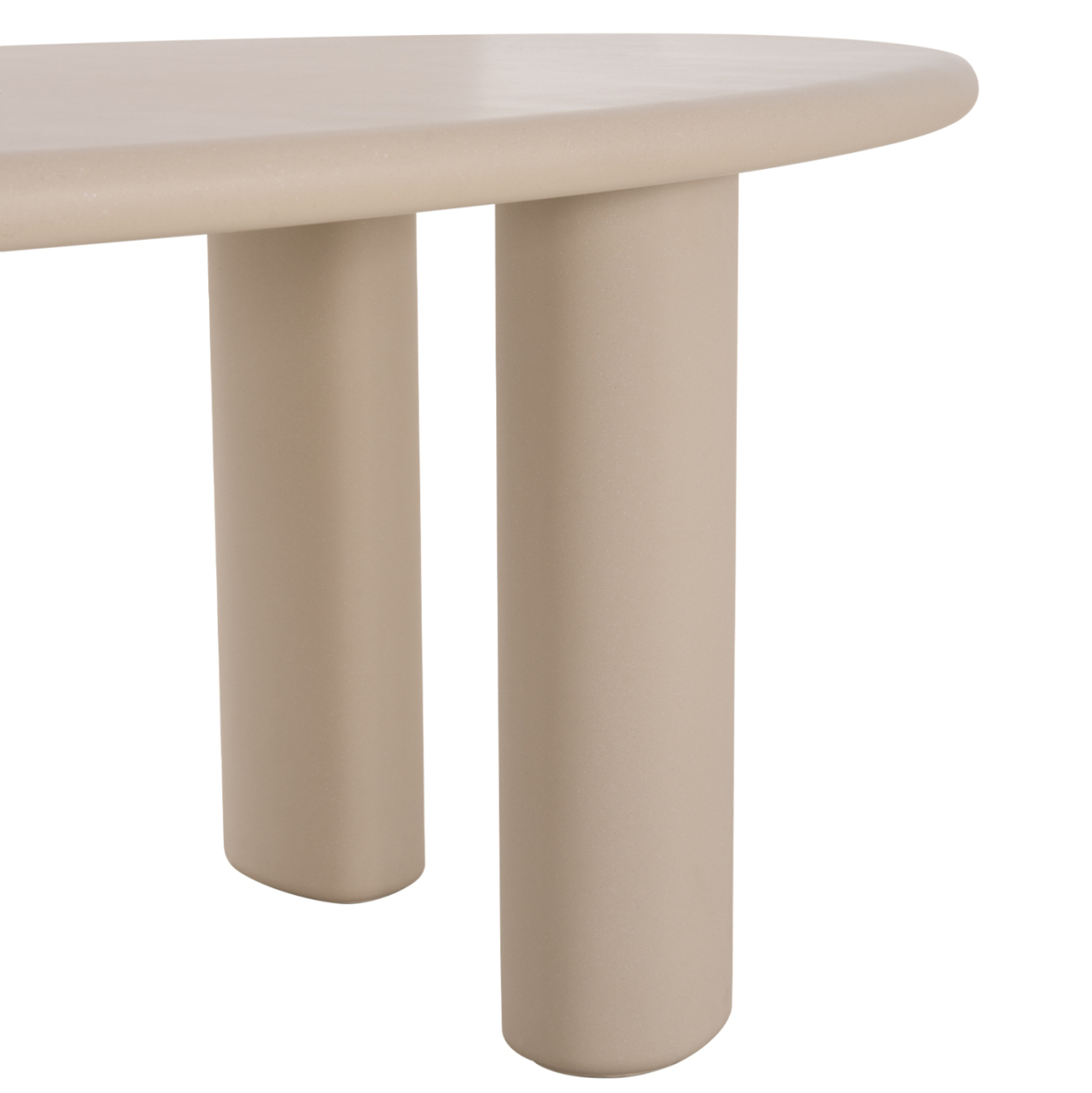 DINING TABLE OVAL VOLPE HM6599.02 FIBER CEMENT IN BEIGE 240x106x75Hcm [7]