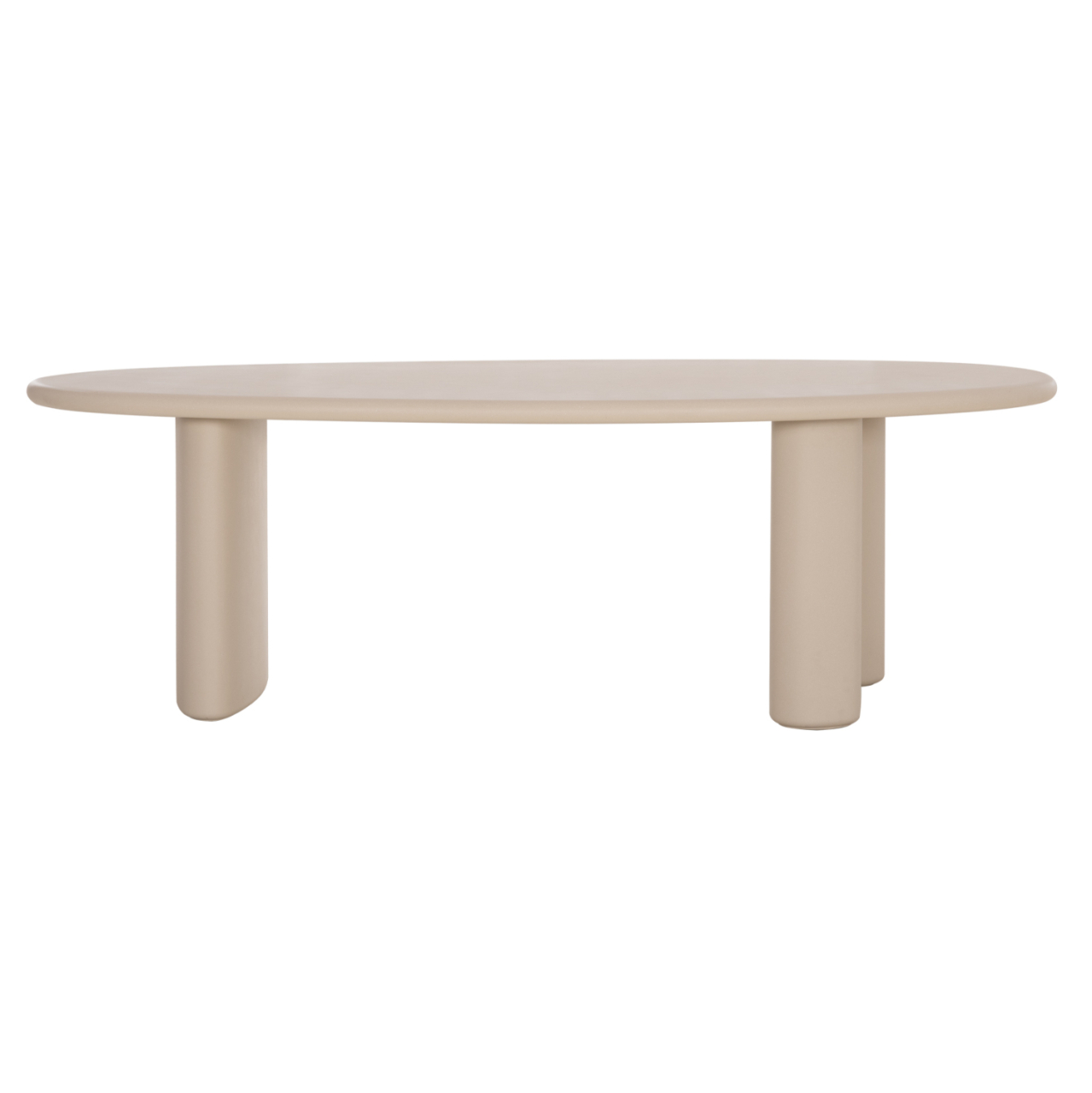 DINING TABLE OVAL VOLPE HM6599.02 FIBER CEMENT IN BEIGE 240x106x75Hcm [3]