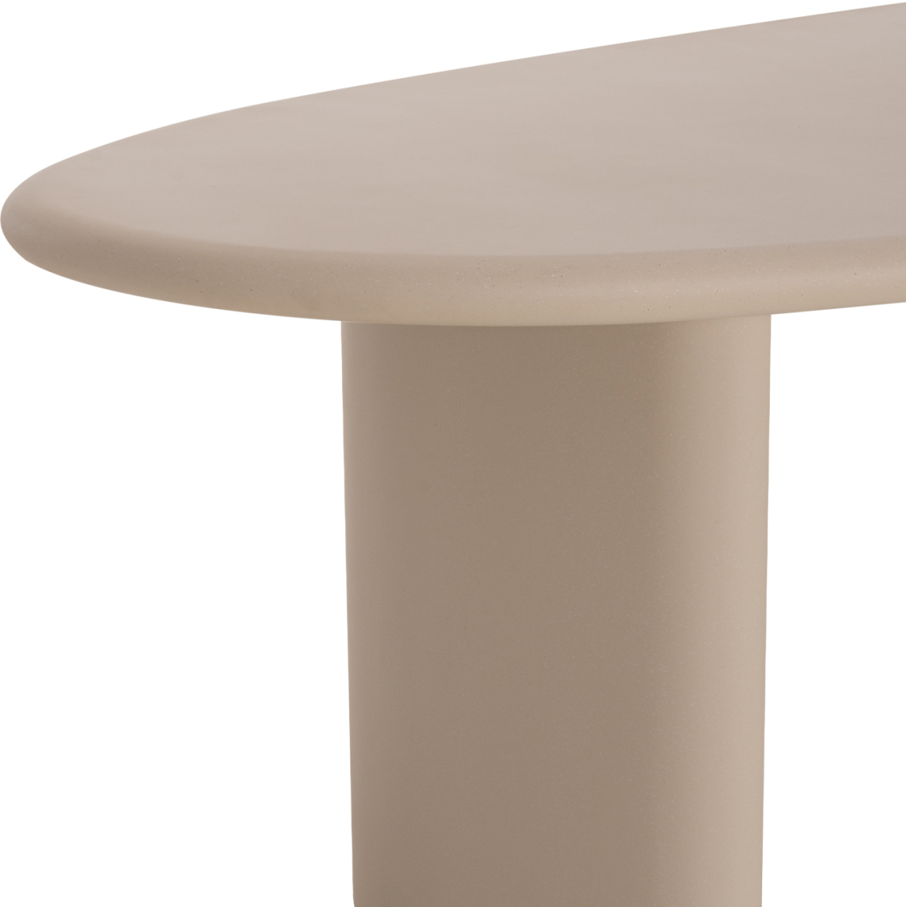 DINING TABLE OVAL VOLPE HM6599.02 FIBER CEMENT IN BEIGE 240x106x75Hcm [8]