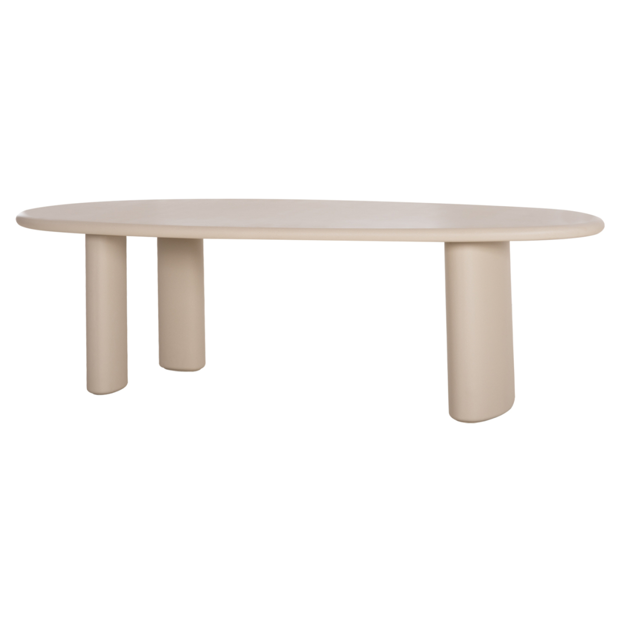 DINING TABLE OVAL VOLPE HM6599.02 FIBER CEMENT IN BEIGE 240x106x75Hcm [5]