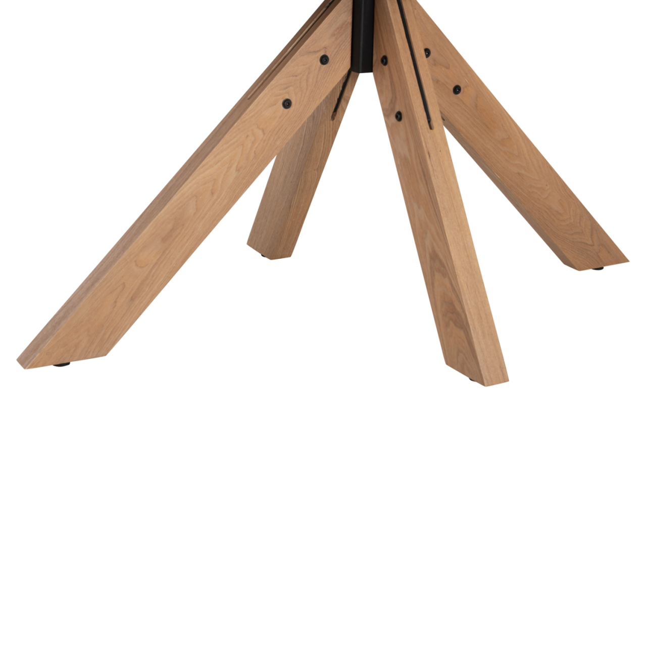 DINING TABLE PAOLO HM9853 MDF WITH MANCHURIAN WOOD VENEER-SOLID RUBBERWOOD LEGS-OAK COLOR 180x90x75Hcm. [7]
