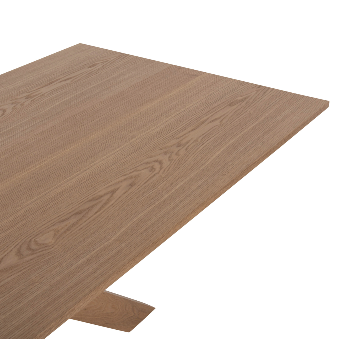DINING TABLE PAOLO HM9853 MDF WITH MANCHURIAN WOOD VENEER-SOLID RUBBERWOOD LEGS-OAK COLOR 180x90x75Hcm. [5]