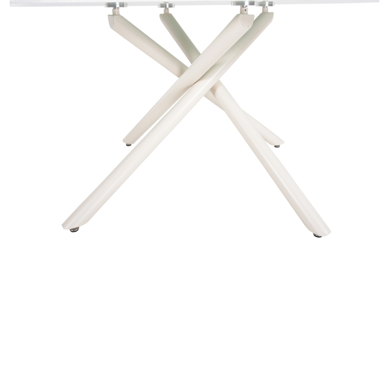 DINING TABLE PRENTIS HM9770.01 CERAMIC 12mm TOP IN WHITE MARBLE-WHITE METAL LEGS 180x90x76Hcm. [6]