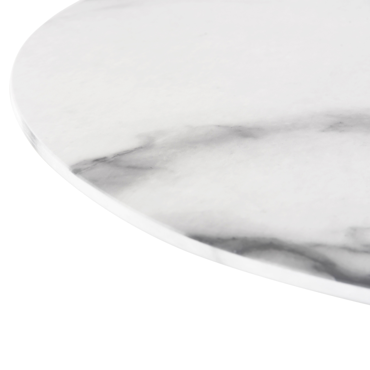 DINING TABLE PRENTIS HM9770.01 CERAMIC 12mm TOP IN WHITE MARBLE-WHITE METAL LEGS 180x90x76Hcm. [8]