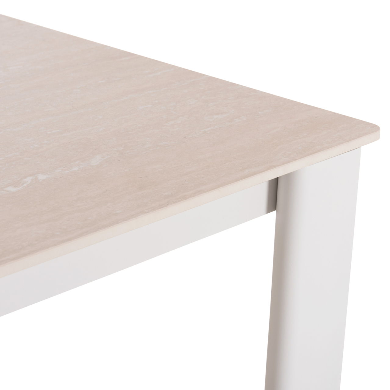 DINING TABLE PUNDER HM6483.02 ALUMINUM IN CREAM WHITE--SINTERED STONE TOP 220x100x76Hcm. [8]