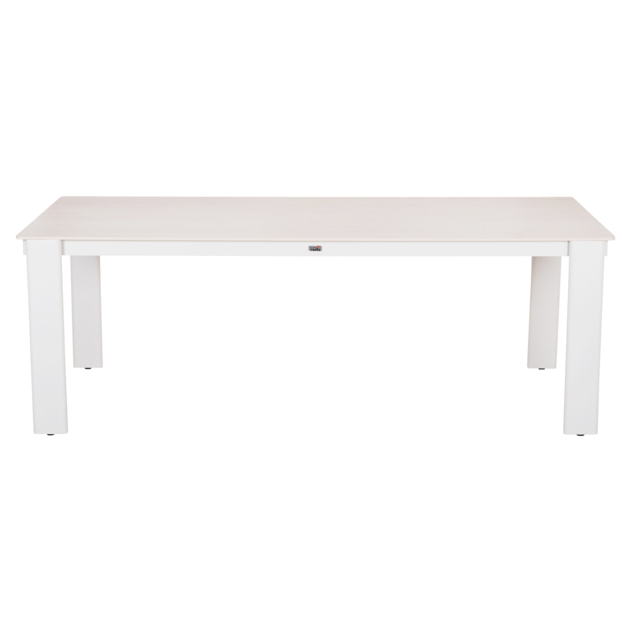 DINING TABLE PUNDER HM6483.02 ALUMINUM IN CREAM WHITE--SINTERED STONE TOP 220x100x76Hcm. [3]