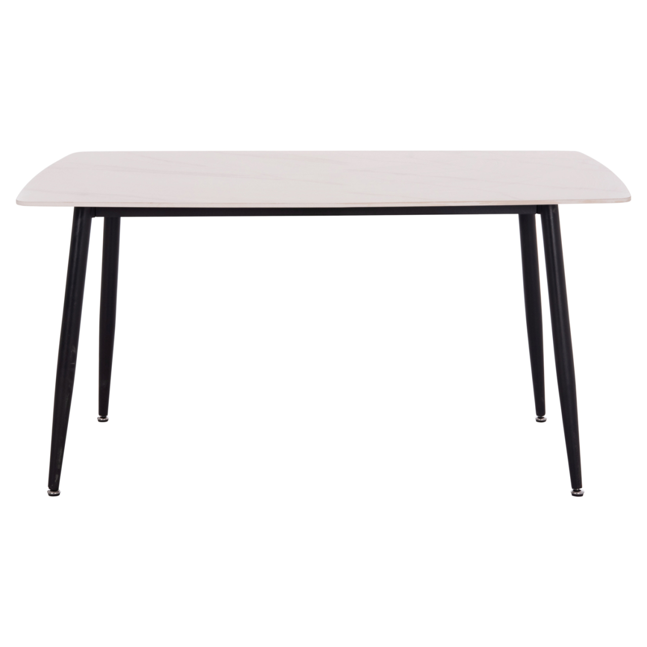 DINING TABLE RAVEN HM18149.01 CERAMIC TOP IN WHITE MARBLE LOOK 140x80x74Hcm. [3]