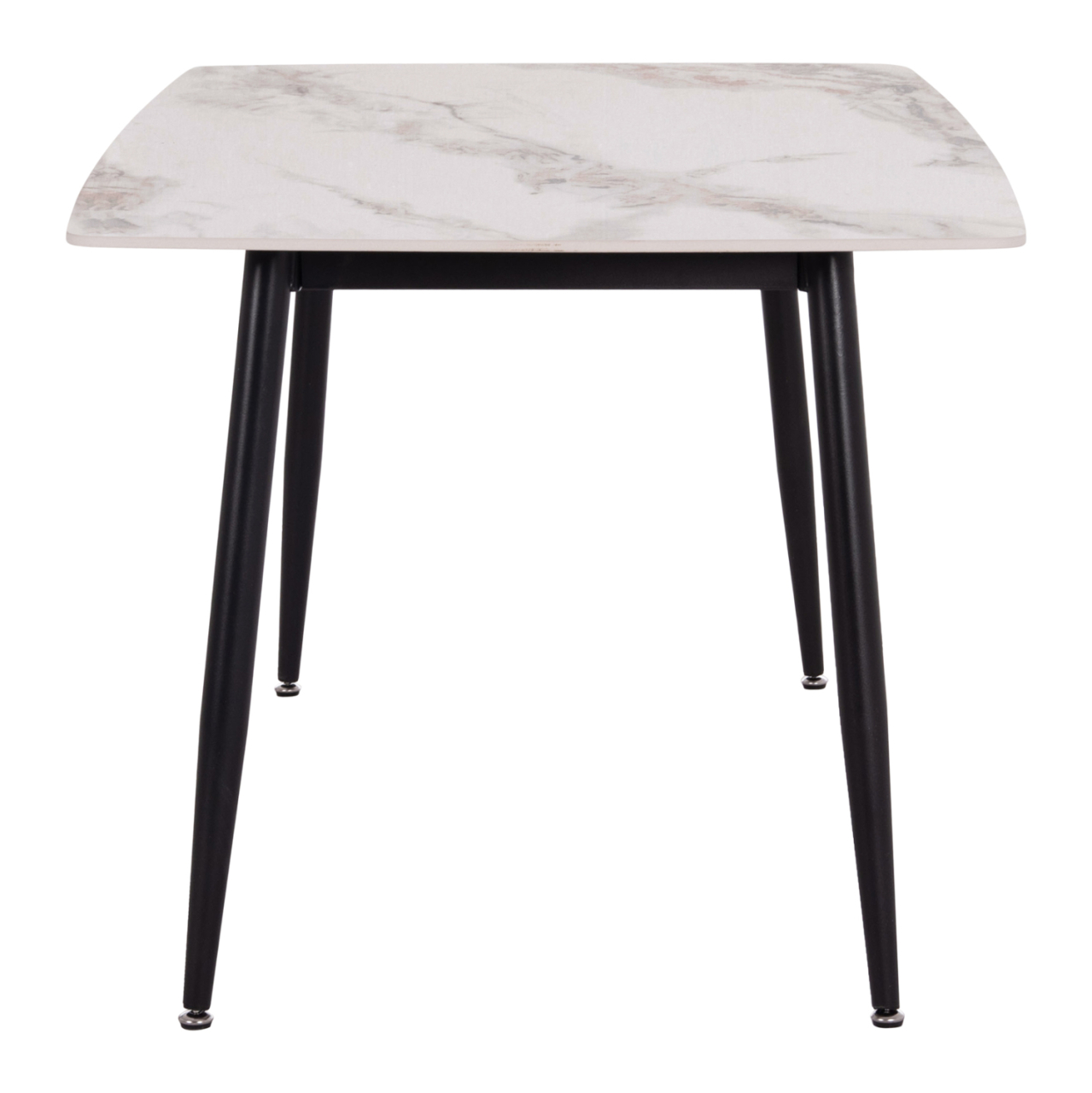 DINING TABLE RAVEN HM18149.04 CERAMIC TOP IN WHITE/BROWN MARBLE LOOK 140x80x74Hcm. [5]