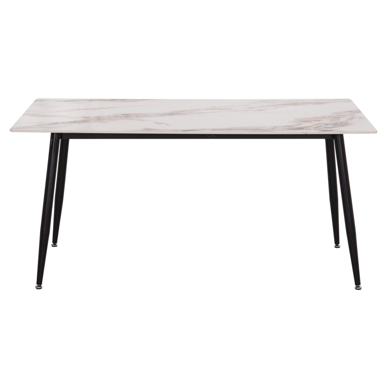 DINING TABLE RAVEN HM18150.04 CERAMIC TOP IN WHITE/BROWN MARBLE LOOK 160x80x74Hcm. [3]