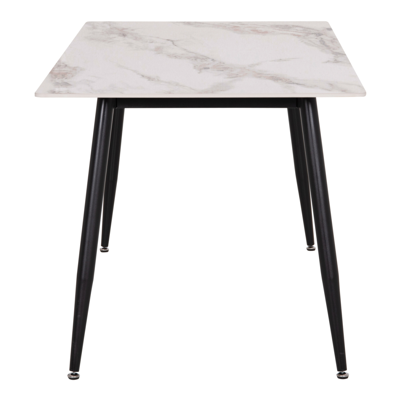 DINING TABLE RAVEN HM18150.04 CERAMIC TOP IN WHITE/BROWN MARBLE LOOK 160x80x74Hcm. [5]