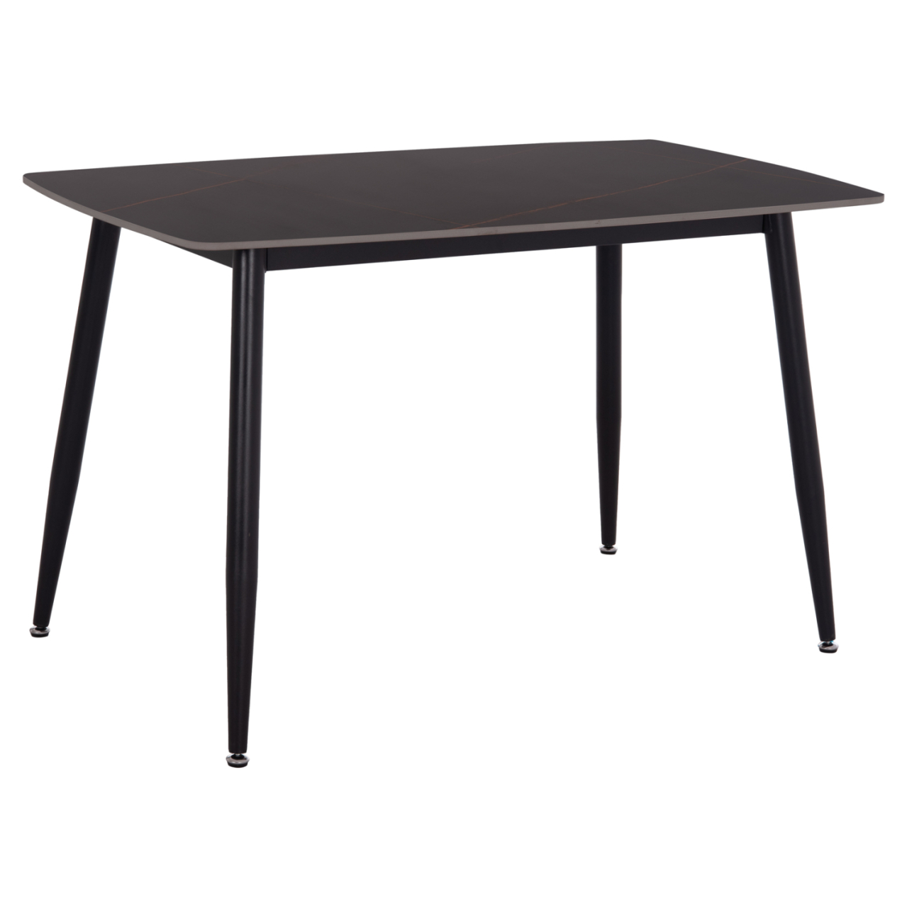 DINING TABLE RAVEN HM9854.02 CERAMIC TOP IN BLACK MARBLE-BLACK METAL LEGS 117,5x67,5x76Hcm. [4]