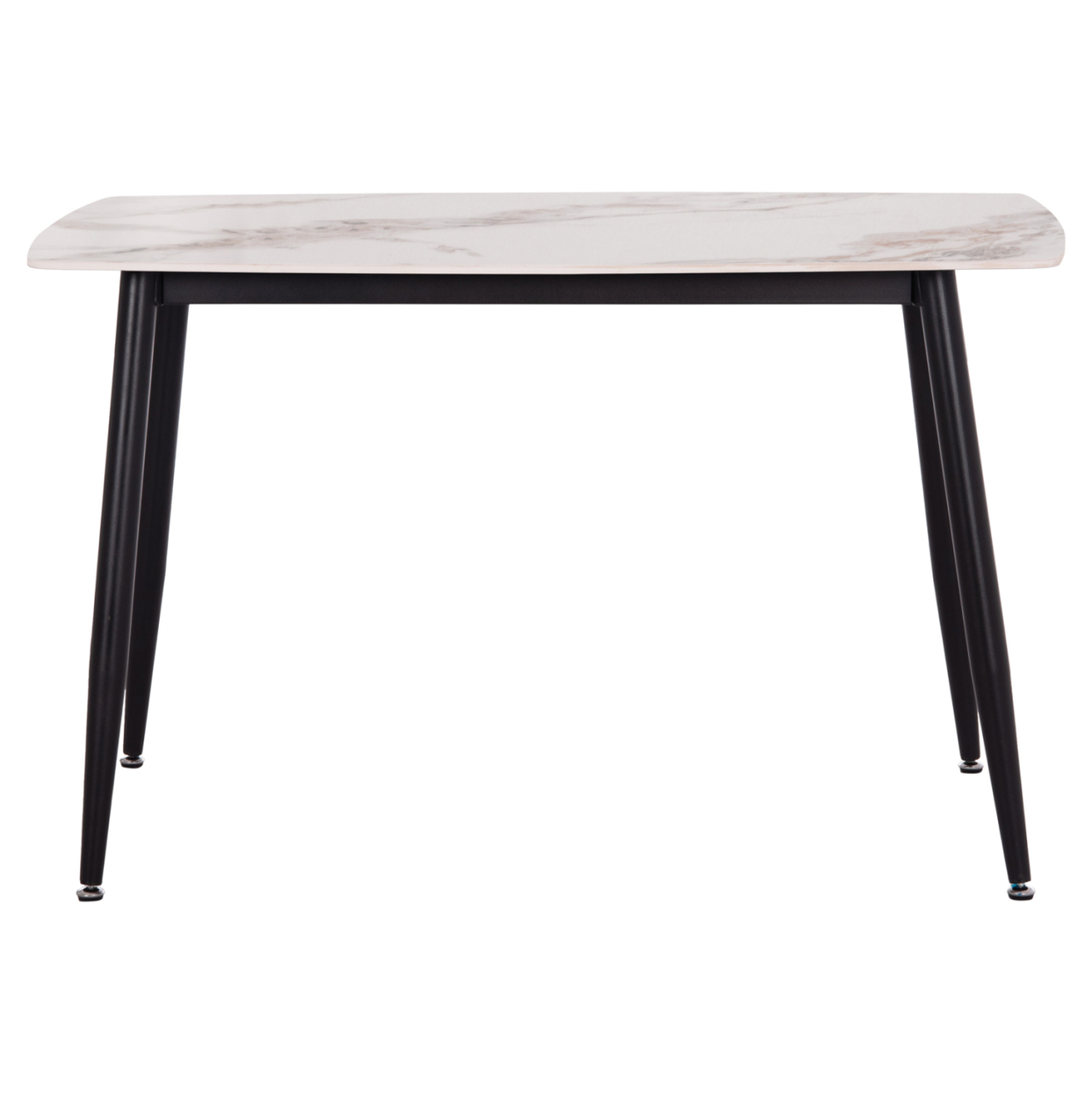 DINING TABLE RAVEN HM9854.04 CERAMIC TOP IN CALACATTA MARBLE SCHEME-BLACK METAL LEGS 120x70x73Hcm. [3]