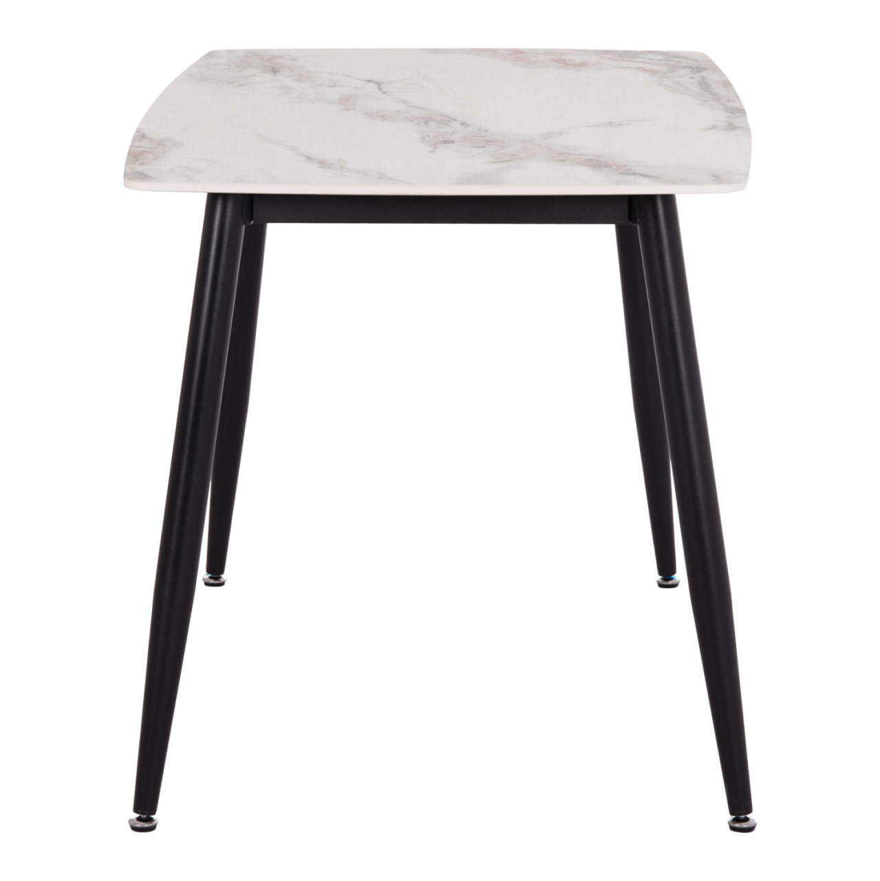 DINING TABLE RAVEN HM9854.04 CERAMIC TOP IN CALACATTA MARBLE SCHEME-BLACK METAL LEGS 120x70x73Hcm. [5]