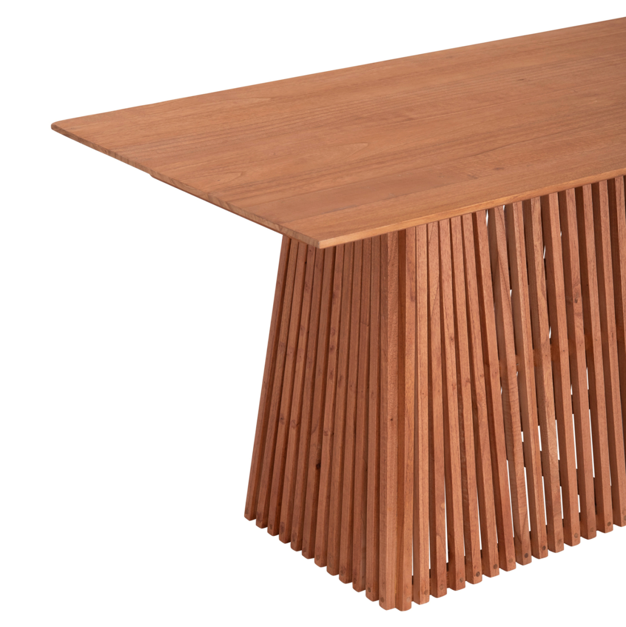 DINING TABLE RECTANGULAR FRANTZ HM9916 SOLID MINDI WOOD IN NATURAL COLOR 160x79.5x76.5Hcm. [5]