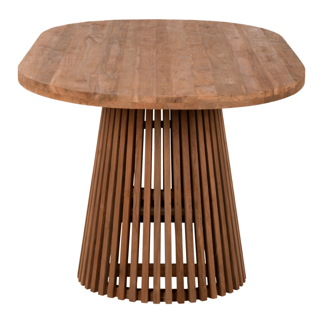 DINING TABLE REMIK HM9835 RECYCLED TEAK WOOD IN NATURAL 100x200x75,5Hcm. TABLETOP 4cm. [4]