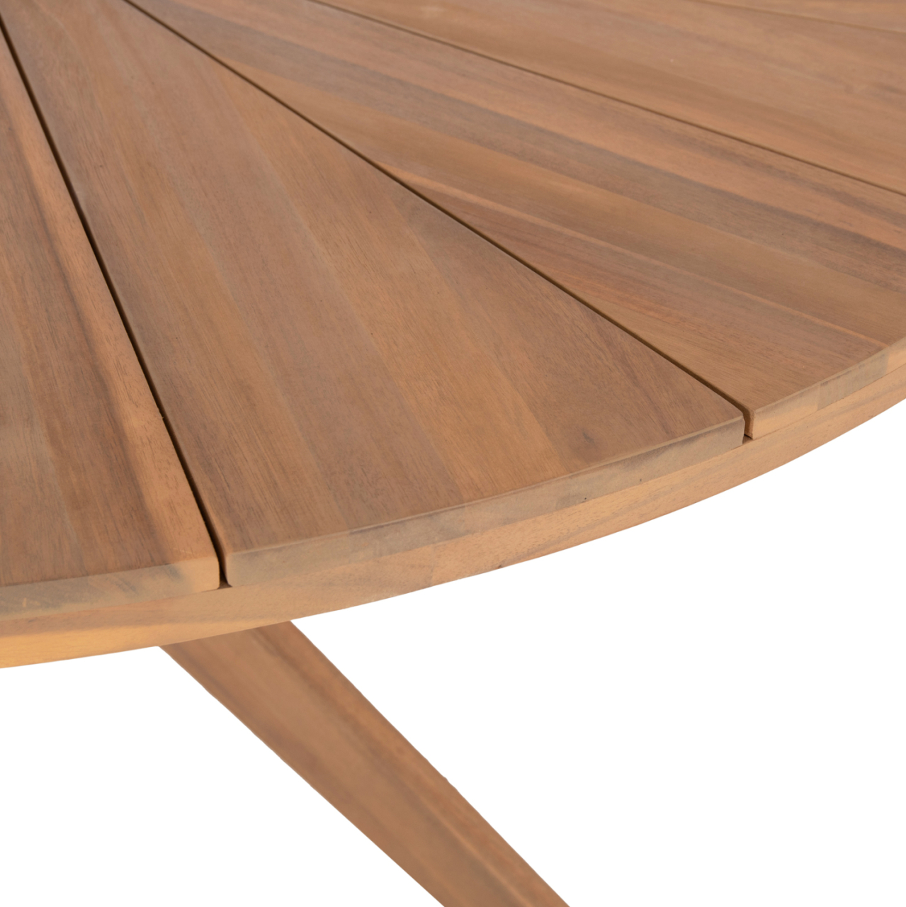 DINING TABLE ROUND CORTΕΝ HM6443 ACACIA WOOD IN NATURAL COLOR Φ140x76Hcm. [6]