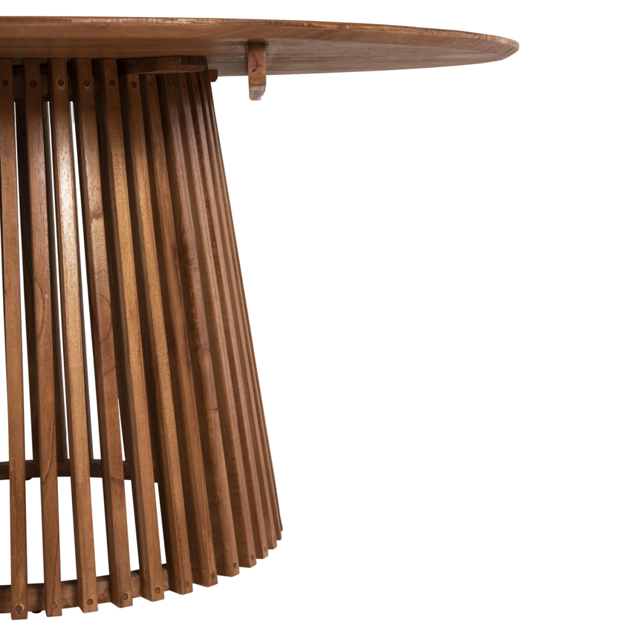 DINING TABLE ROUND FRANTZ ΗΜ9457.11 SOLID MINDI WOOD IN NATURAL Φ150x75Hcm. [5]