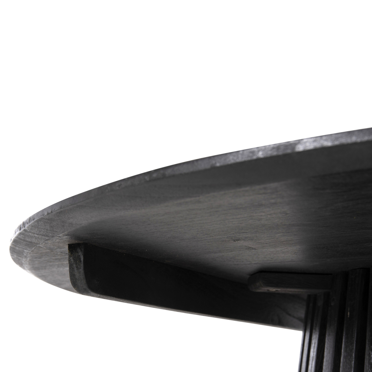 DINING TABLE ROUND FRANTZ HM9457.12 SOLID MINDI WOOD IN BLACK Φ150x75Hcm. [6]